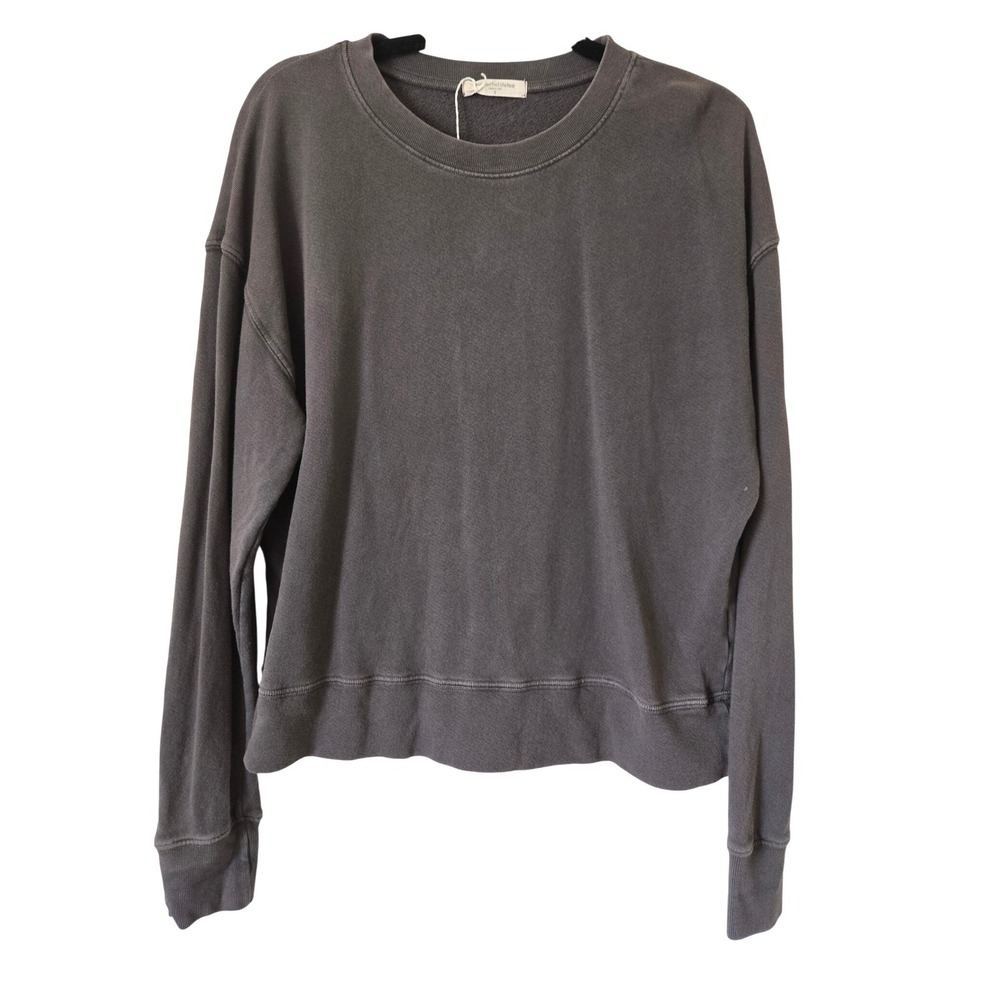 perfect white tee S Sweatshirt Womens Pullover 100% Cotton French Terry Relaxed